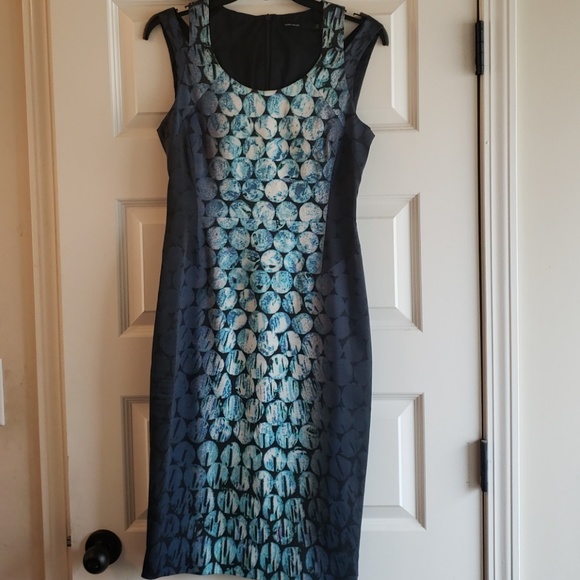 Karen Millen Dresses & Skirts - Karen Millen navy and blue circle print dress sz 8